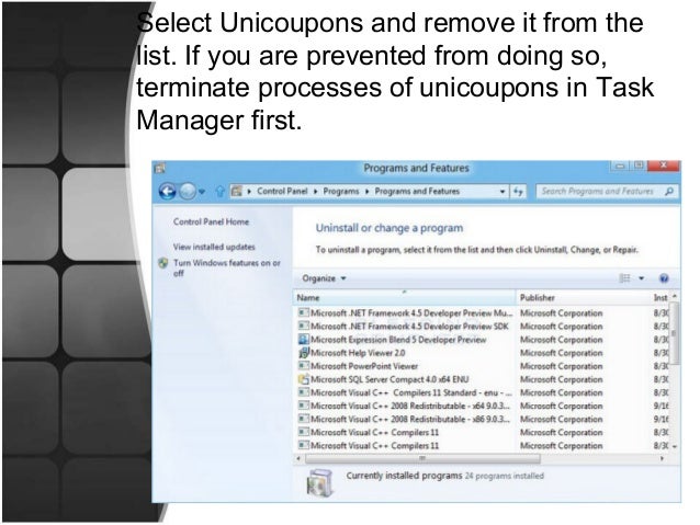 unicoupons malware removal